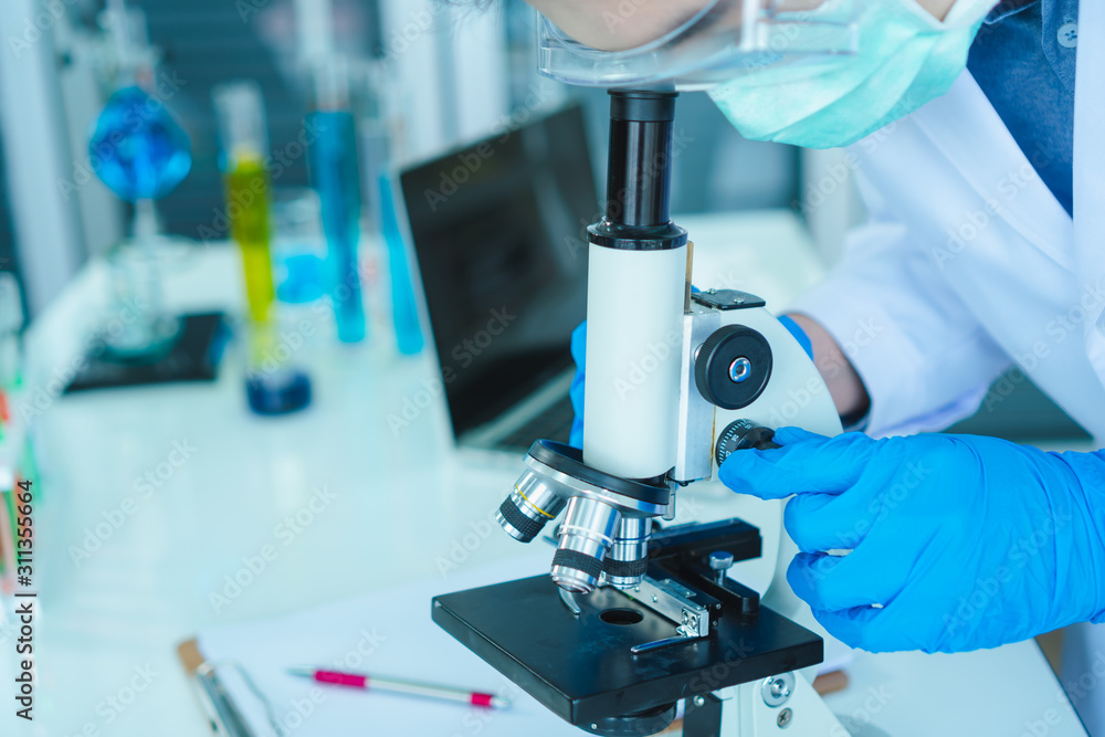 Scientists are experimenting in the lab Scientists are experimenting in the lab