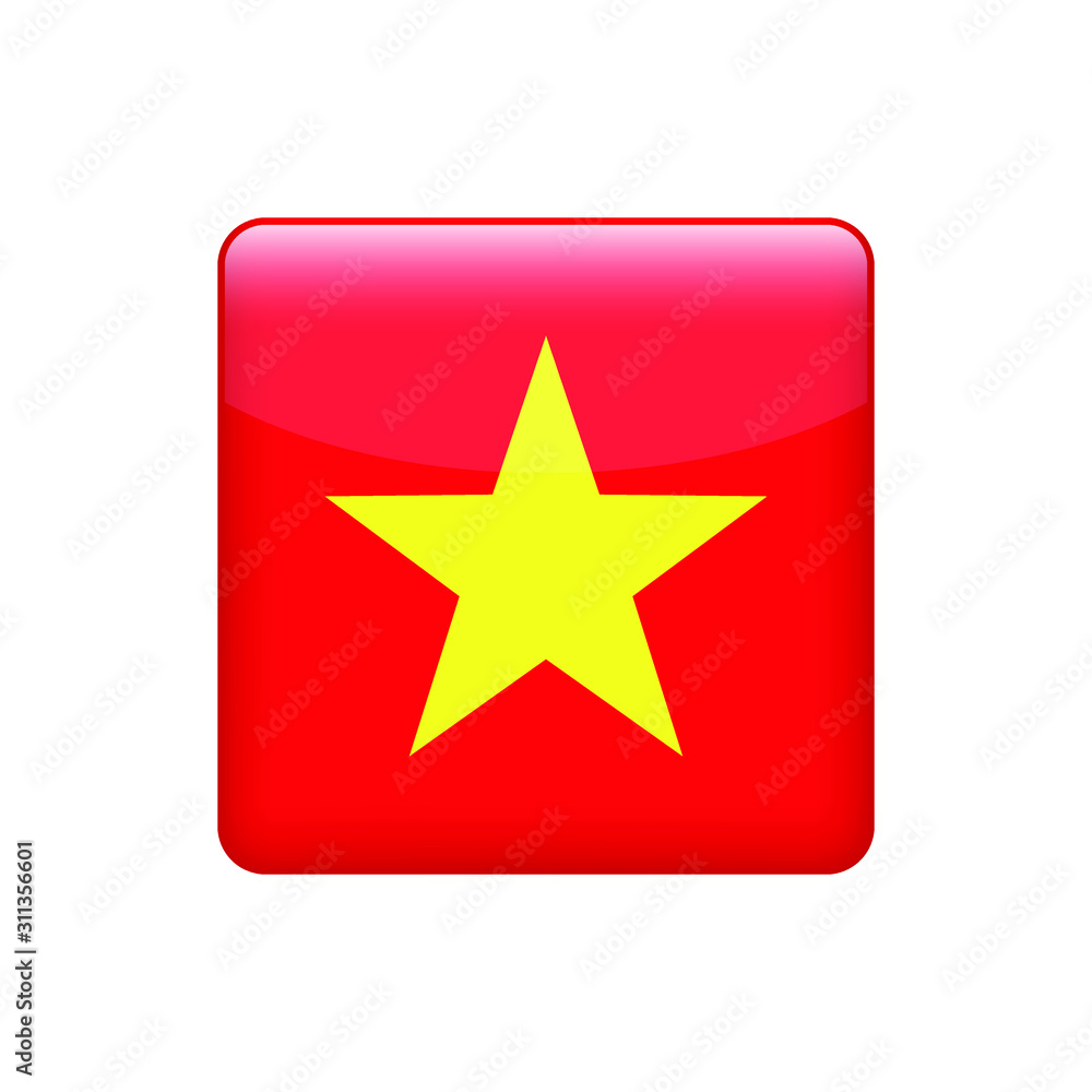 square Vietnam flag. Simple vector Мietnamese flag square Vietnam flag. Simple vector Мietnamese flag