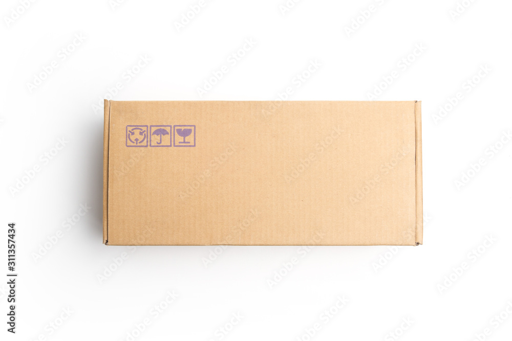 Craft box isolated on white Craft box isolated on white