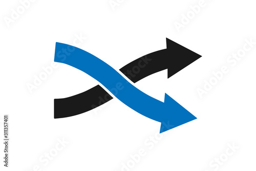 change direction icon vector