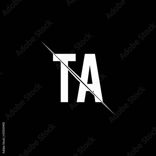 TA logo monogram with slash style design template photo