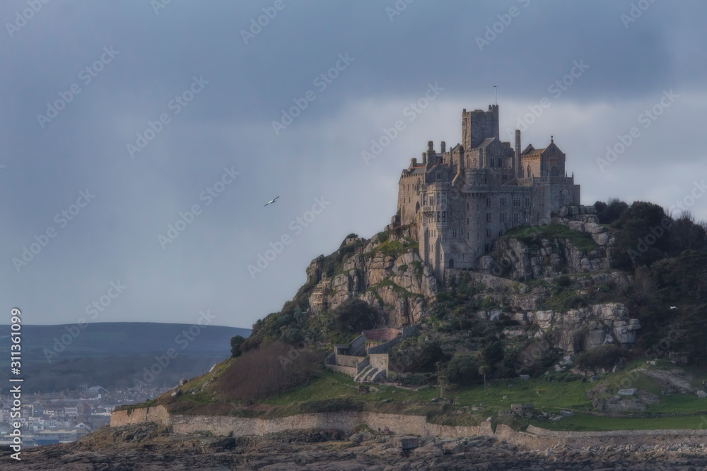st michael's mount castle on the cornwall coast