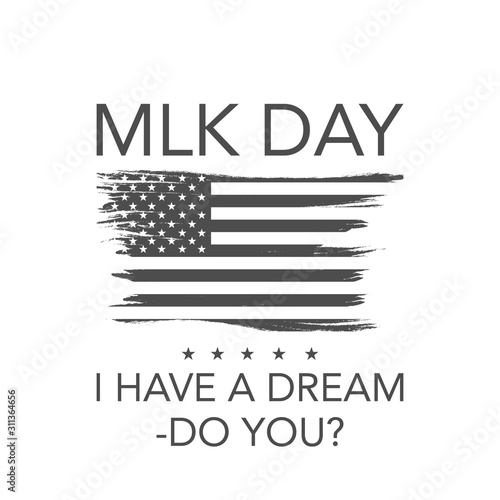 Martin luther king day card vector illustration