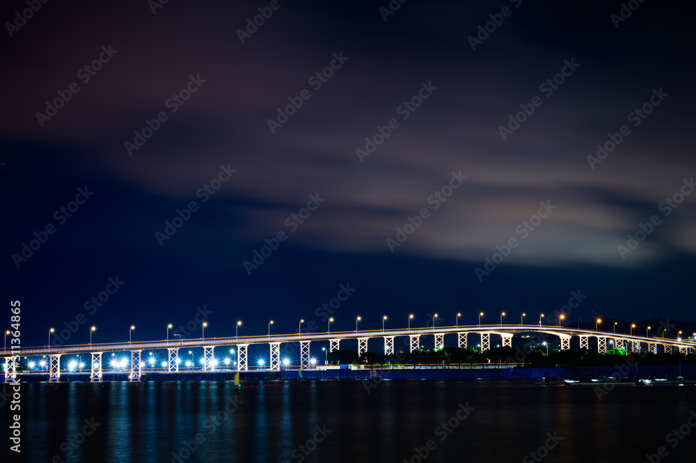 Sai Van Bridge in Macau at night