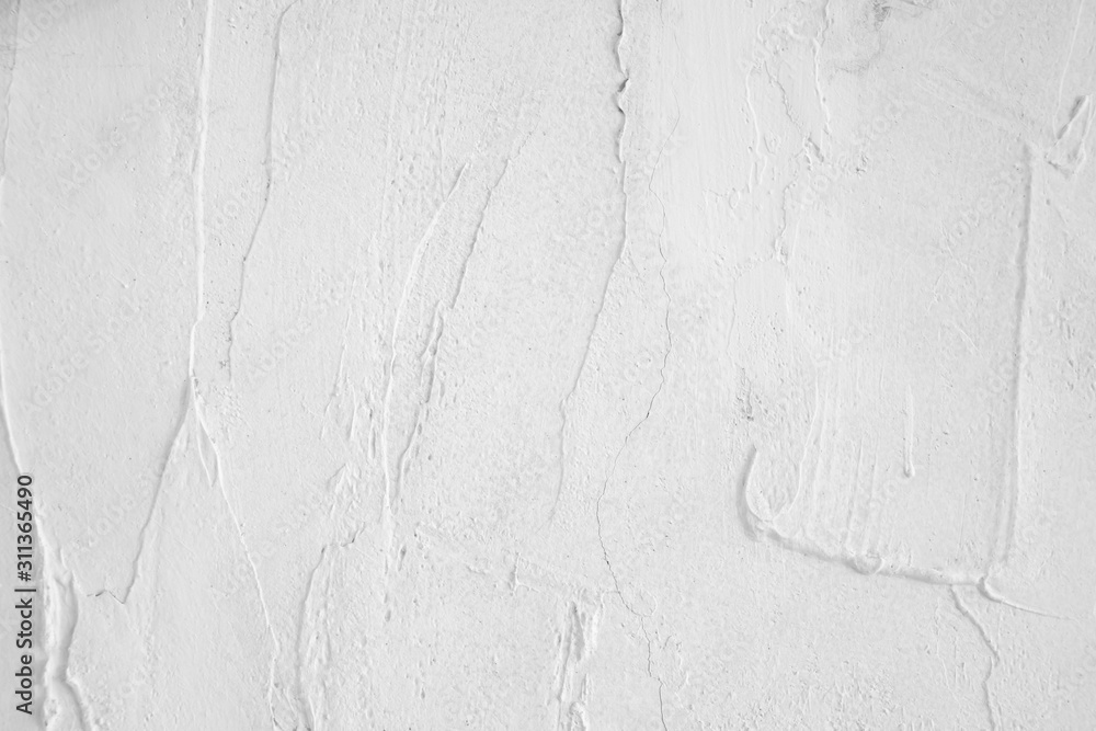 Fototapeta premium White concrete wall house texture abstract background.