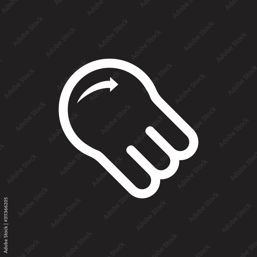 Obraz premium motion abstract object comet rocket symbol logo vector