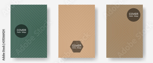 Cool flyers set, vector halftone poster backgrounds.