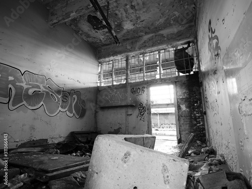 Montzen, Belgium, 15th of Dez 2019, Impressions of an old abandoned railway venue