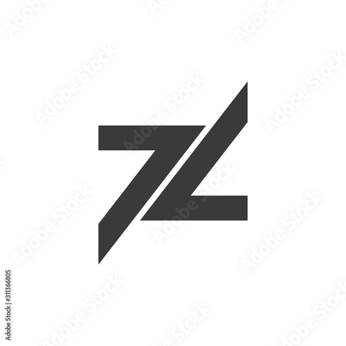 number 77 geometric arrow logo vector