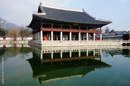 Gyeonghoeru in Gyeongbokgung Palace  National Treasure of South Korea  is the banquet hall of the Joseon Dynasty.