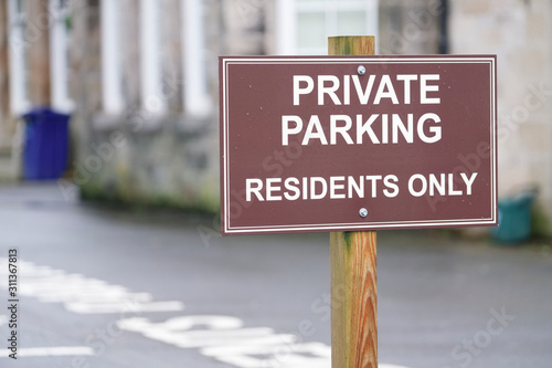 Private parking residents only sign at car park © Richard Johnson