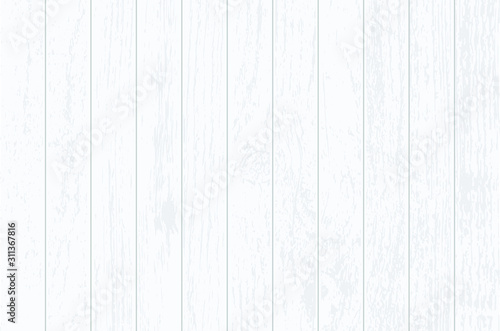 White wood plank texture vector background.