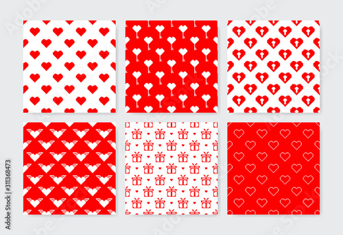 Valentine pixel seamless pa...