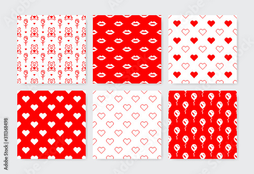 Valentine pixel seamless pa...