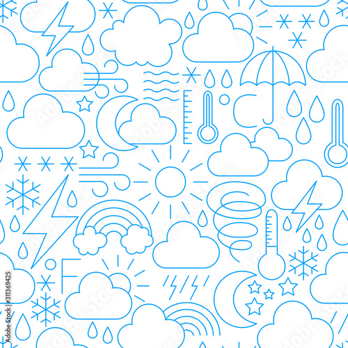 Weather Line Seamless Pattern