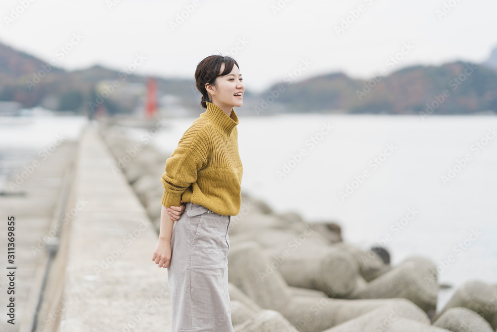 海の女性