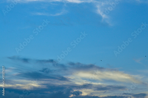 blue sky with clouds