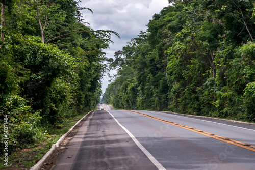  Highway photographed in Linhares, Espirito Santo. Southeast of Brazil. Atlantic Forest Biome. Picture made in 2014.