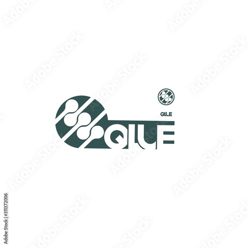  Illustration in the form of a chemical scheme of glue in the form of a symbol or logo.