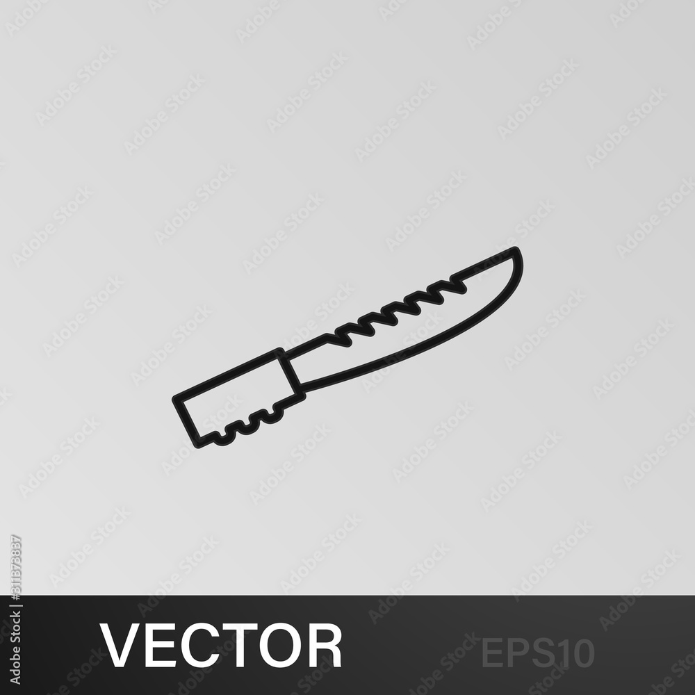 military knife icon. Element of safari for mobile concept and web apps illustration. Thin line icon for website design and development, app development on white background military knife icon. Element of safari for mobile concept and web apps illustration. Thin line icon for website design and development, app development on white background