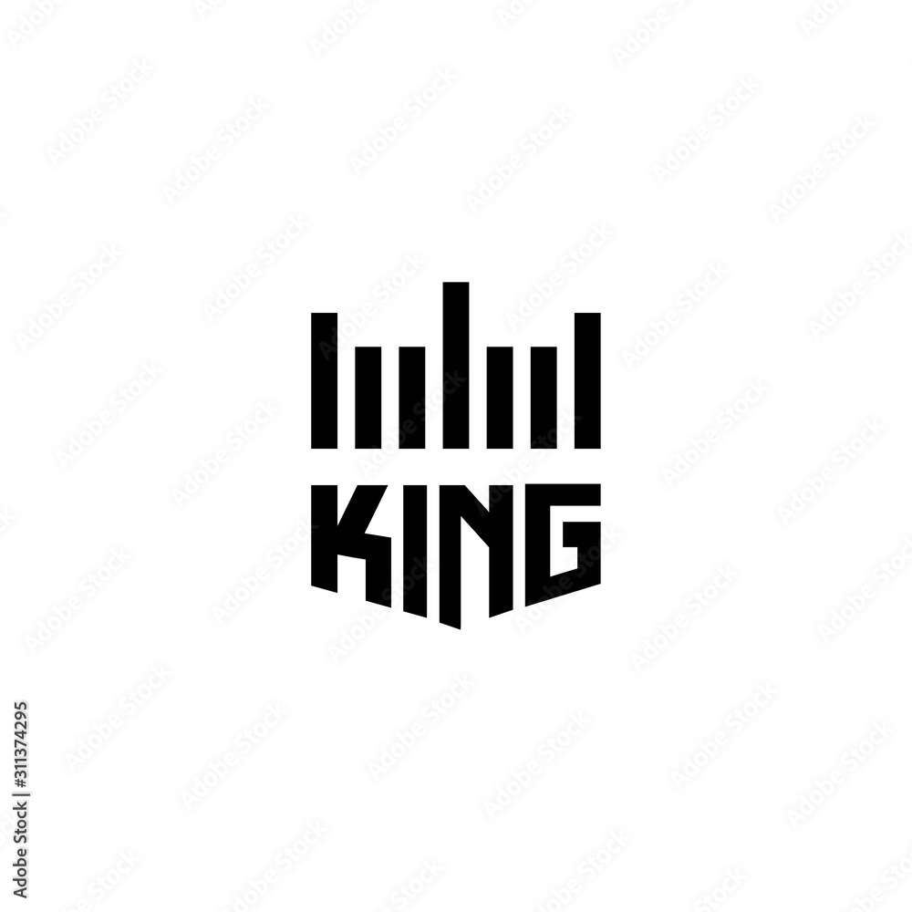 Fototapeta King crown logo design symbol vector template