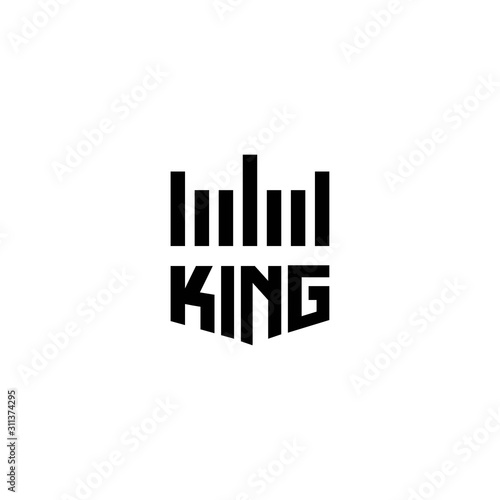 King crown logo design symbol vector template