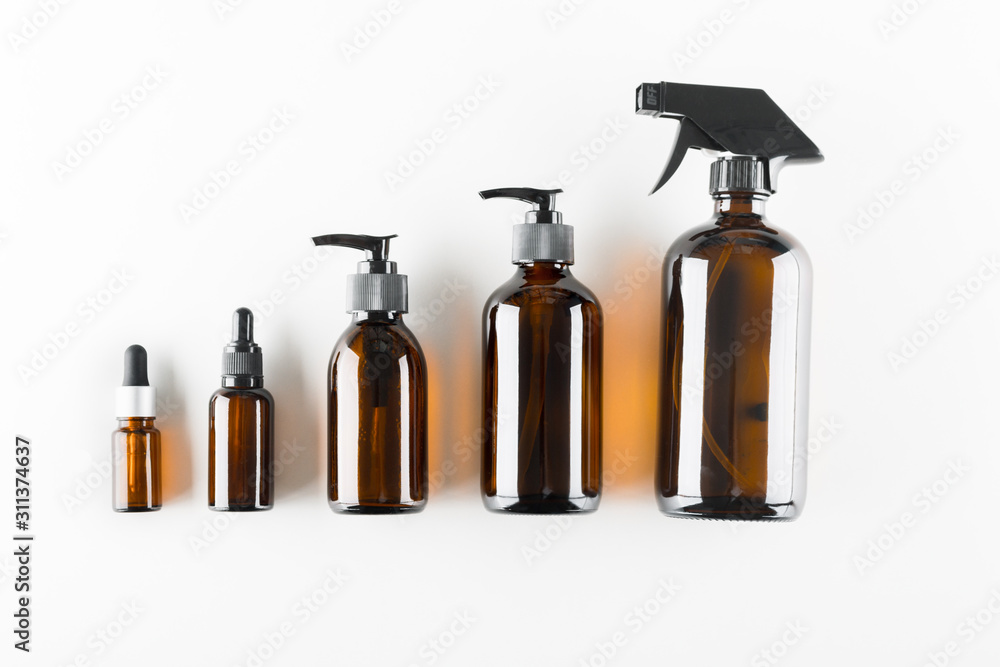 concept of ecological cosmetics without plastic with copy space on white background concept of ecological cosmetics without plastic with copy space on white background