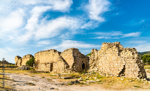 Ruins of a medieval castle at Hierapolis, Turkey