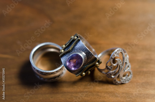 ring, silver, stones, jewelry