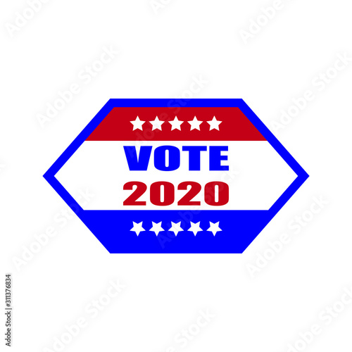 Vote day.  Presidential Election 2020 in United States. Patriotic american element for poster, card, banner and background. Vector illustration