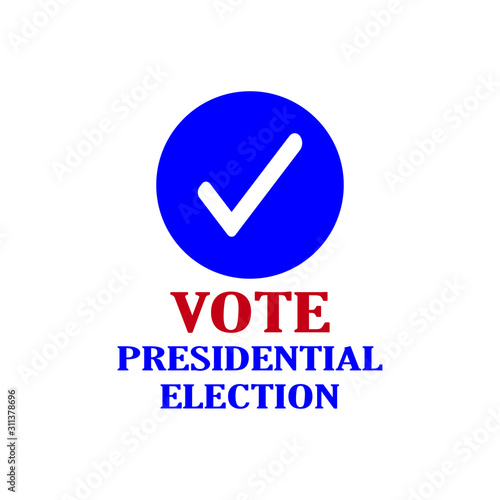 Vote day, November 3. Presidential Election 2020 in United States. Patriotic american element for poster, card, banner and background. Vector illustration