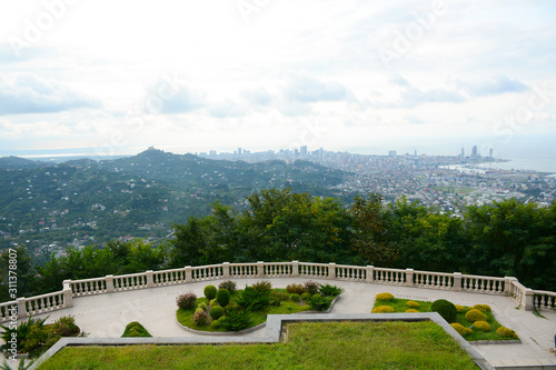 Panoramic view from Sameba Church near Batumi in Georgia