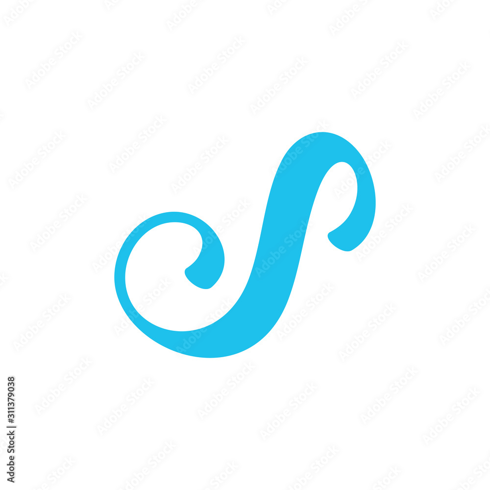 curves ribbon loop motion design logo vector