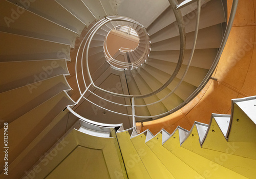 spiral staircase in modern building