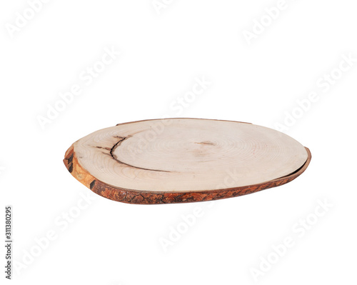 Wooden board isolated on white background