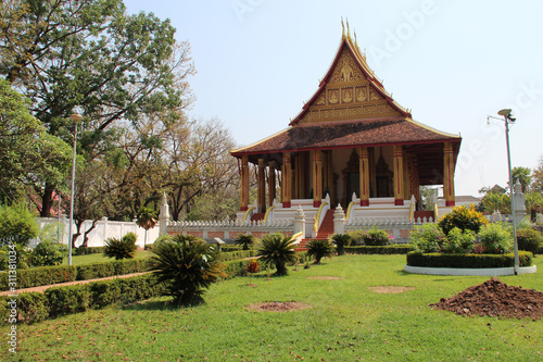 buddhist temple  Wat Ho Phra Keo  in vientiane  laos 