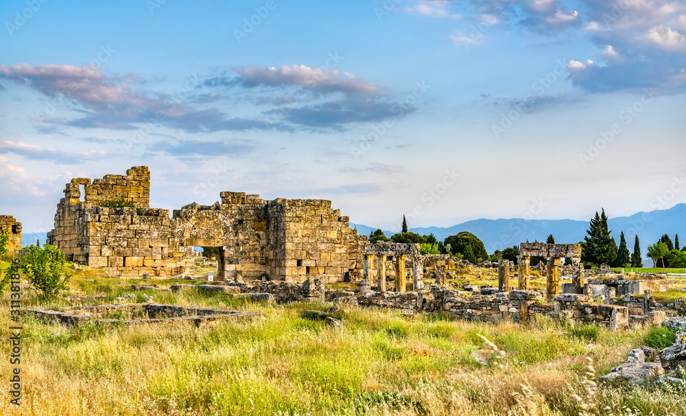 North Byzantine Gate at Hierapolis in Pamukkale, Turkey