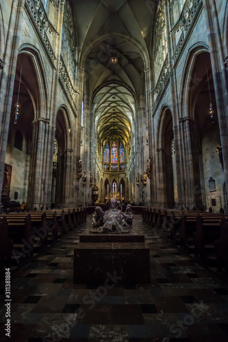 Prague, Czech Republic: the interior of the St. Vitus Cathedral