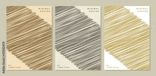 Abstract retro color pattern texture for book cover template vector set