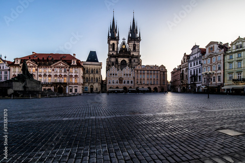 Prague, Czech Republic: Old Town Square in the morning