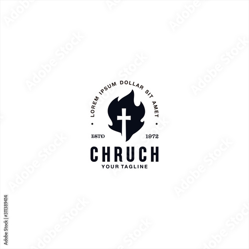 Church logo design template idea