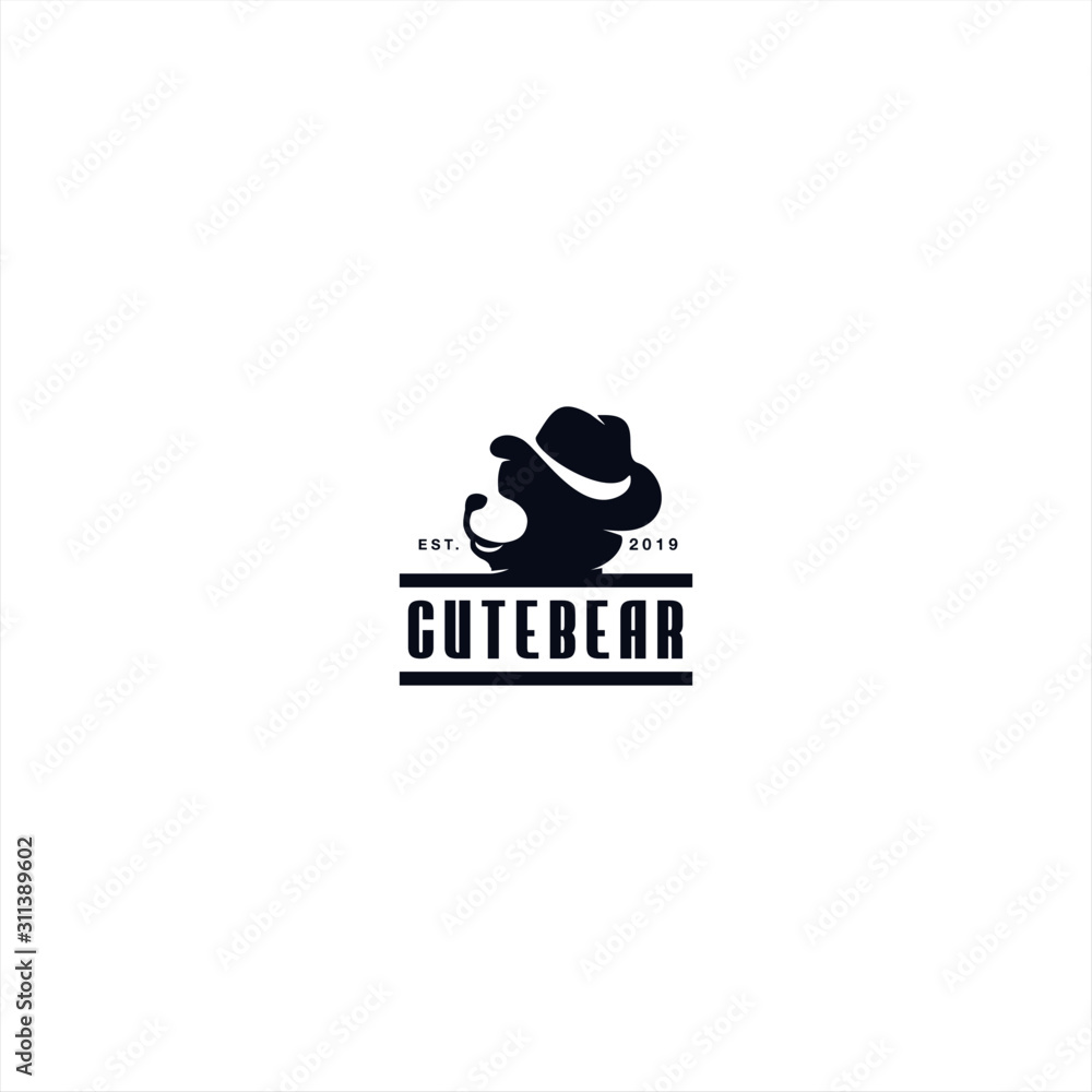 Bear Head logo design template Bear Head logo design template