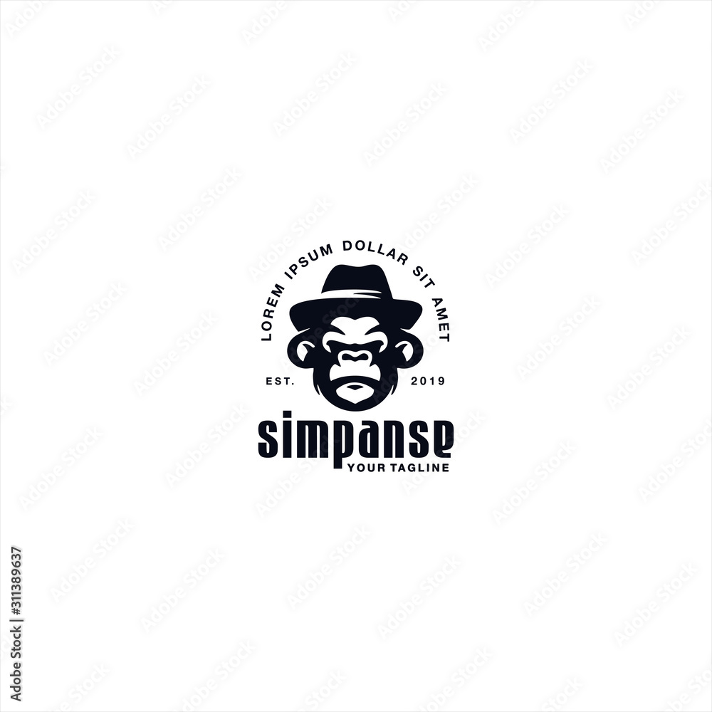 Monkey Boss logo design template Monkey Boss logo design template
