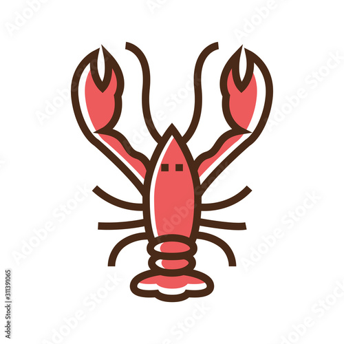 Color icon crawfish