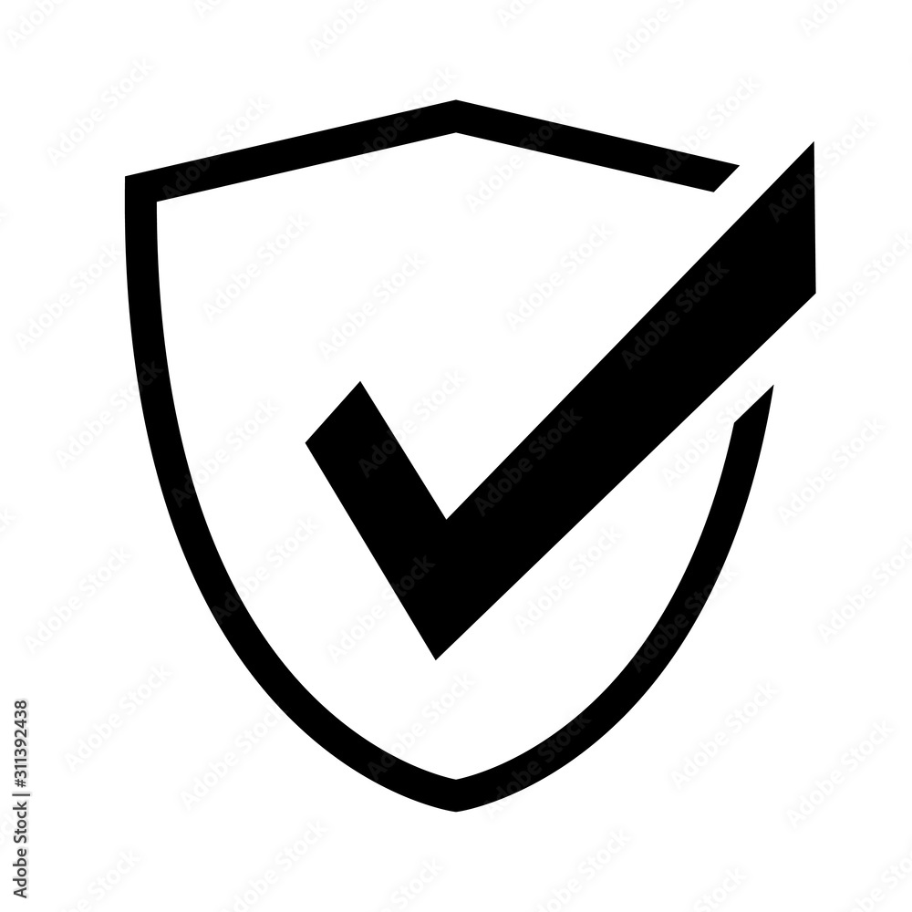 Tick mark approved icon vector on white background Tick mark approved icon vector on white background