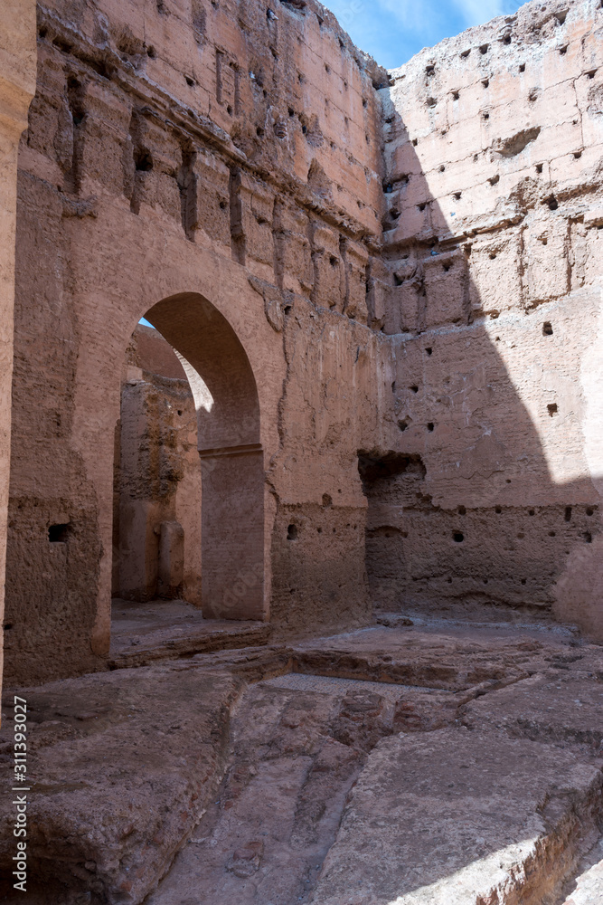 Fototapeta premium Ancient military wall in Marrakech