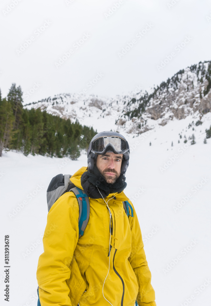 Free rider enjoying the snow
