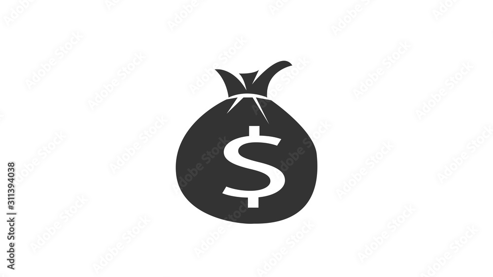 Dollar money bag icon background Dollar money bag icon background