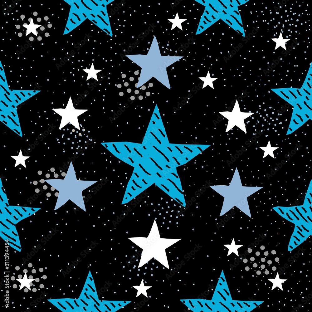 Cute Star Background. Seamless Pattern with stars. Cute Star Background. Seamless Pattern with stars.