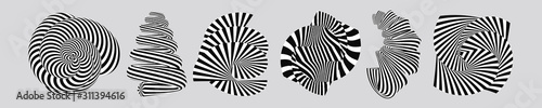 Black and White Hypnotic  Spiral